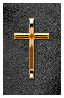 DF35T 510 CP SH BK Copper Single Cross Shimmer Black Background